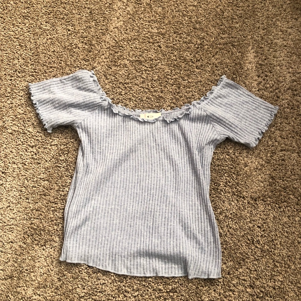 Urban Outfitters Off the Shoulder Ribbed Shirt